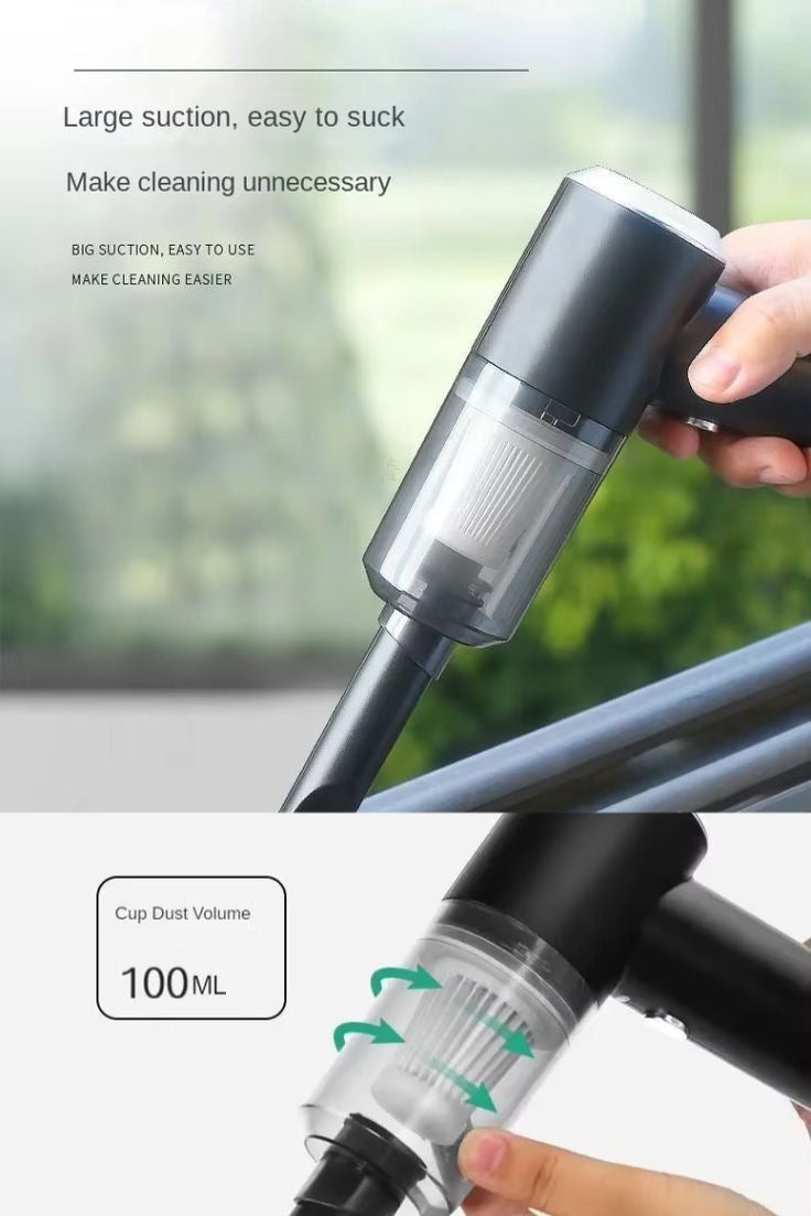 Wireless Air Duster & Mini Vacuum Cleaner – Portable 2-in-1 Cleaning Tool